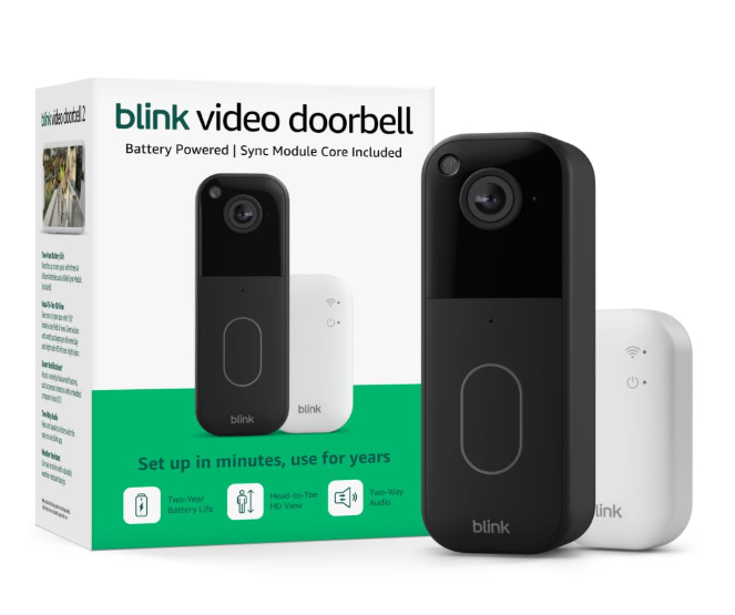 Blink Video Doorbell (newest model) – Head-to-toe HD view, two-year battery life, and simple setup. Sync Module Core included – System (Black) 1 Capture decran 2026 01 30 043529 improveindoorair.com